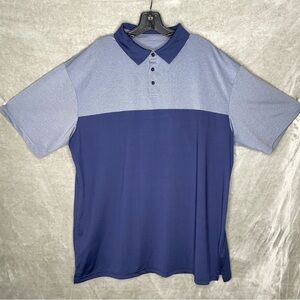 Auanzoco Men's Quick Dry Short Sleeve Duo Tone Color Block Casual Golf Polo XXL